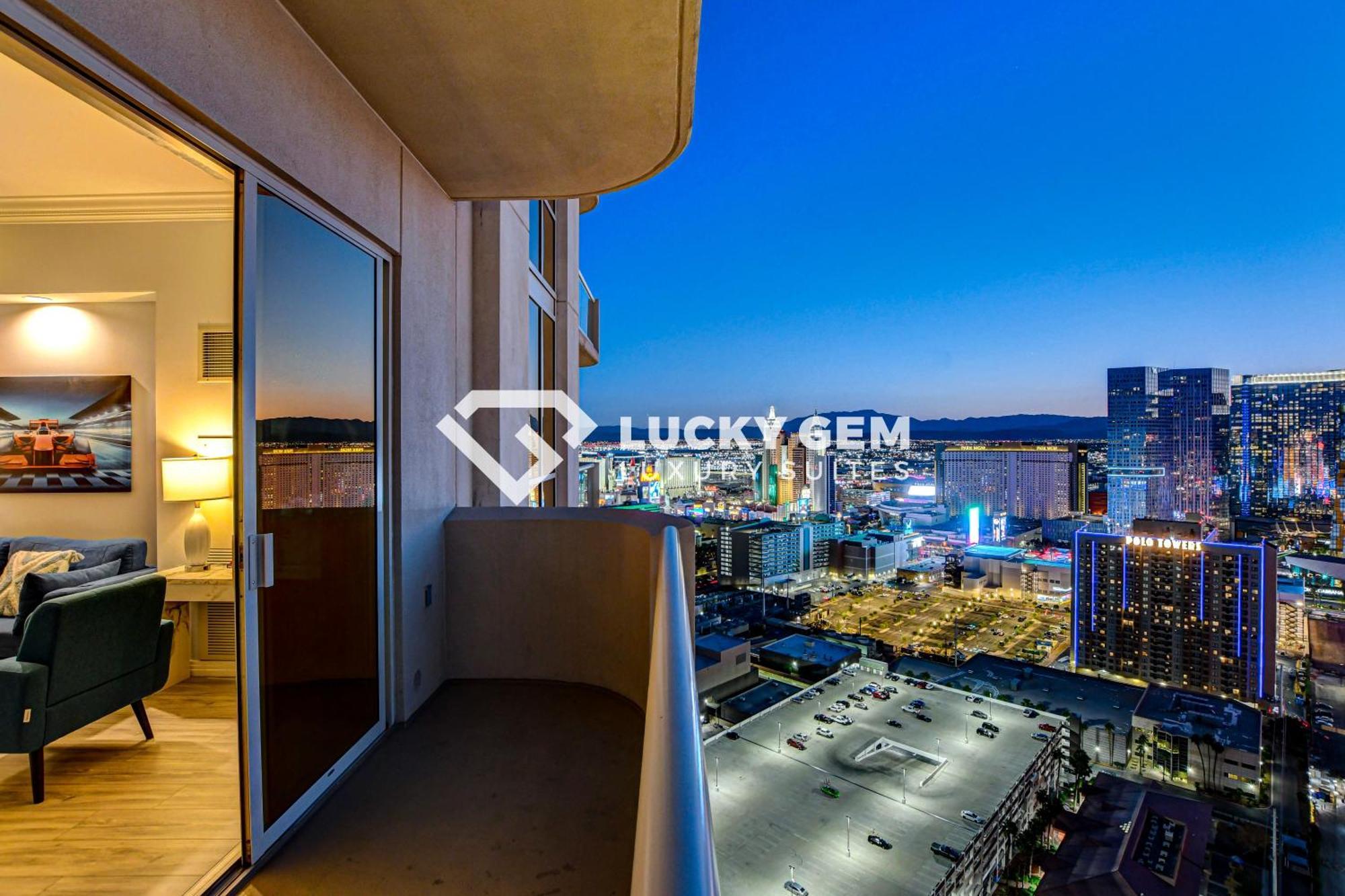 Lucky Gem Penthouse & Luxury Suites At Signature Resort, Balcony Strip View 3505 Las Vegas Exteriör bild